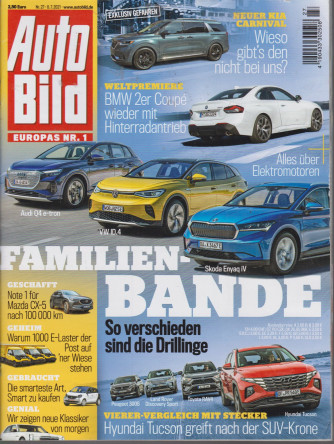 Auto Bild - n.27 - 8/7//2021 - in lingua tedesca