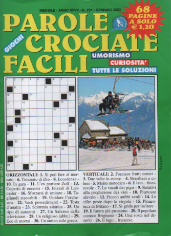 Parole crociate facili - n. 291 - mensile - gennaio 2023 - 68 pagine
