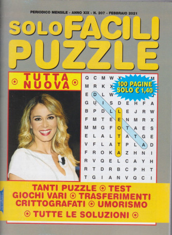 Solo Facili Puzzle - n. 207 - mensile - febbraio 2021 - 100 pagine