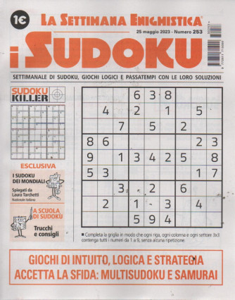 La settimana enigmistica - i sudoku - n.253 -25 maggio  2023 - settimanale