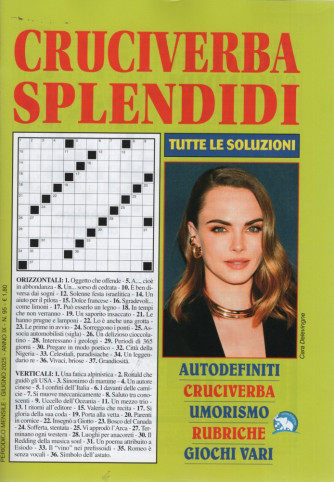 Cruciverba Splendidi - Uscita n.95 - 20 Maggio   2025 - Mensile