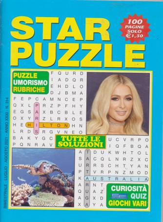 Star Puzzle - n. 314 - bimestrale - luglio - agosto   2021 - 100 pagine