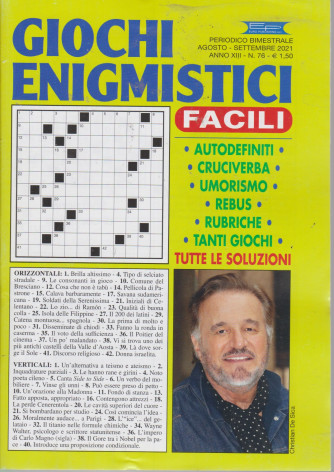 Giochi Enigmistici Facili - n. 76 - bimestrale -agosto - settembre  2021