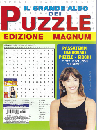 Il Grande Albo dei puzzle - Edizione magnum - n. 9- trimestrale  -febbraio - marzo - aprile 2022