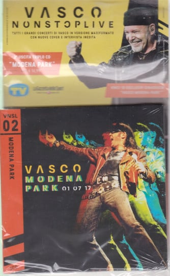 Grandi Raccolte Musicali n. 2 -Vasco nonstoplive - seconda uscita - triplo cd - Modena Park 1/7/17 -