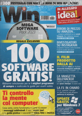 Win Magazine Plus - rivista + dvd - n. 300 - aprile   2023- mensile + in allegato Computer idea!