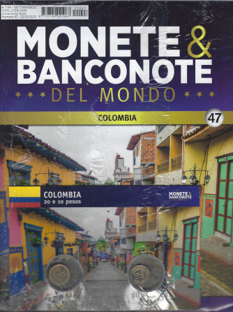 Monete & Banconote del mondo - n. 47  -Colombia - 20 e 10 pesos -   settimanale - 22/12/2021  -