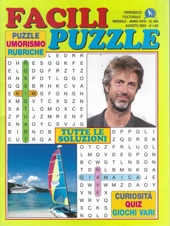 Facili puzzle - n. 305 - mensile  - agosto 2022