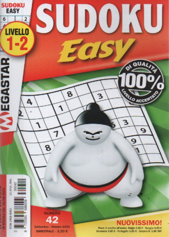 Sudoku Easy - n. 42 - livello 1-2 - settembre - ottobre    2023 - bimestrale