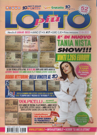 Lotto Più - n. 417 - mensile - luglio   2023 - 52 pagine