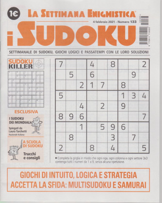 La settimana enigmistica - i sudoku - n. 133 - 4 febbraio  2021 - settimanale