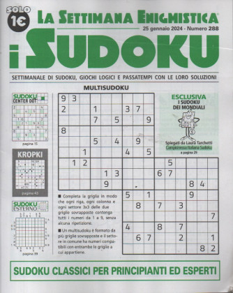 La settimana enigmistica - i sudoku - n.288-25 gennaio 2024 - settimanale
