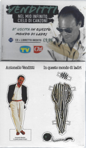 Le grandi raccolte musicali 4 n. 2- 8/4/2022 - Antonello Venditti  -In questo mondo di ladri - seconda uscita - cd + libretto inedito