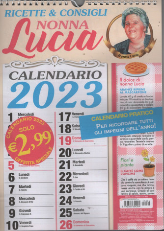 Calendario 2023 Nonna Lucia - cm. 24x33 c/spirale