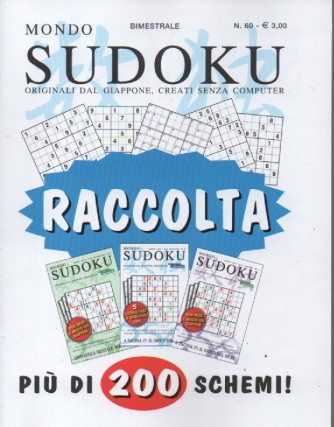 Raccolta Mondo Sudoku - n. 60 - bimestrale -gennaio - febbraio 2023