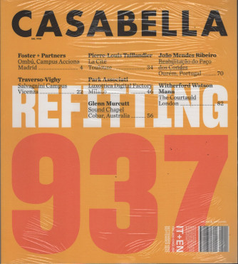 Casabella - mensile  n. 937 - Settembre/ottobre 2022 - italian - english