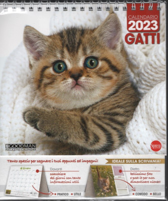 Calendario da tavolo 2023  Gatti cm.16,5  x15 x 8