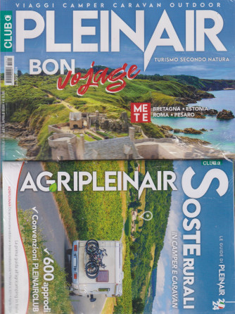 Plein Air - n. 621 -aprile  2024- mensile + il libro Le guide di Plein Air -Agriplainair-  Soste rurali in camper e caravan- rivista + libro