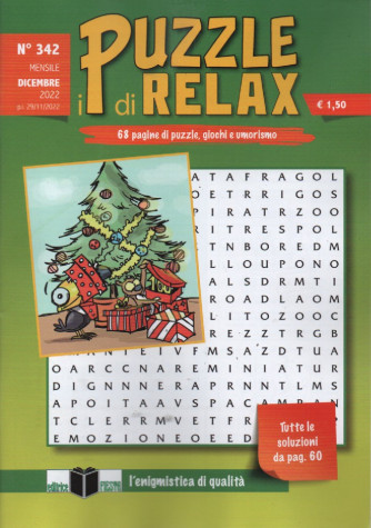 I puzzle di Relax - n. 342 - mensile -dicembre  2022 -