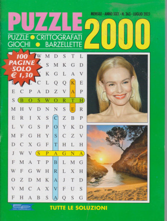 Puzzle 2000 - n. 363 - mensile -luglio  2021 - 100 pagine