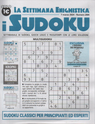 La settimana enigmistica - i sudoku - n.294-7 marzo   2024 - settimanale