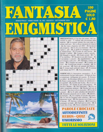 Fantasia enigmistica - n. 190 - bimestrale -agosto - settembre  2024 - 100 pagine