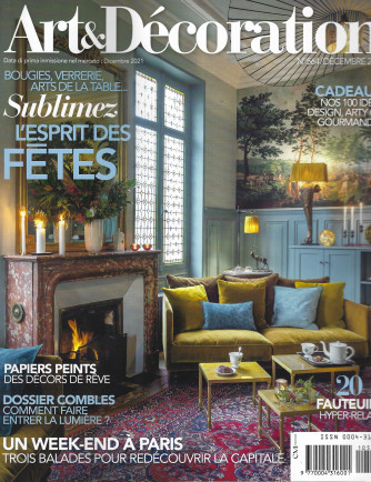 Art &  Decoration - n. 564  -dicembre   2021 - mensile - in lingua francese