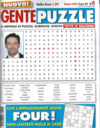 Gente puzzle - n. 6  -giugno  2022 - mensile - 100 pagine