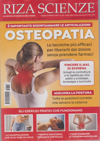 Riza Scienze - n. 376  - Osteopatia  - gennaio - febbraio 2021 - bimestrale