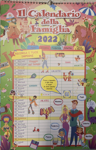 il Calendario della famiglia 2022 - cm. 29x45 con spirale