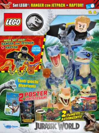 Lego Jurassic World Magazine - Uscita n.8 - 5 Aprile 2025 - Bimestrale