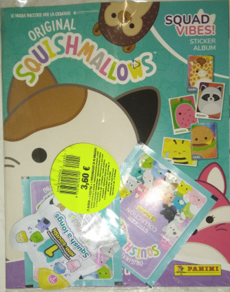 Offerta: Album + 2 bistine fiurine Squishmallows + bustina sorpresa con Mini-squish