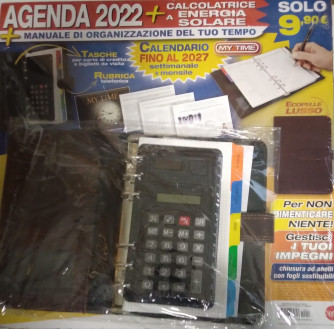 Agenda 2022 + calcolatrice a energia solare
