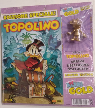 Topolino +statuetta 3D Minni Gold - n. 3458 - settimanale - 2 marzo2022
