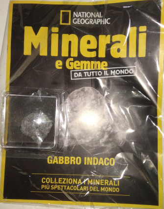 Minerali e Gemme da tutto il mondo - Gabbro indaco-  n. 114 - settimanale
