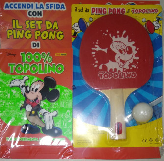 fumeto Disney 100% Topolino - giugno 2024 + set Ping Pong (racchetta e Pallina)