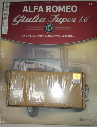 Costruisci La Leggendaria Alfa Romeo Giulia Super 1.6 - 72 Uscita - settimanale- 17/07/2024