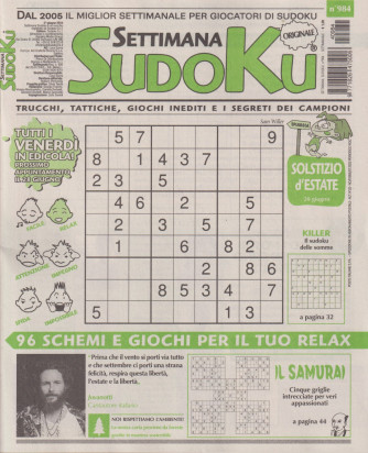 Settimana Sudoku - n.984-21giugno     2024 - settimanale
