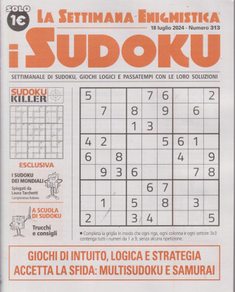 La settimana enigmistica - i sudoku - n.313-18 luglio    2024 - settimanale