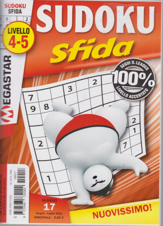 Sudoku Sfida - n. 17 - livello 4-5 - giugno - luglio  2021 - bimestrale
