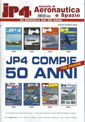 Jp4  - Mensile di Aeronautica e Spazio - n. 5 -maggio  2022 - mensile