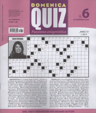 Domenica Quiz - Uscita n.6 - 11 Febbraio 2025 - Settimanale