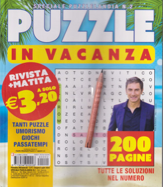 Puzzle in vacanza - n. 2 - bimestrale - giugno - luglio 2024 - rivista + matita