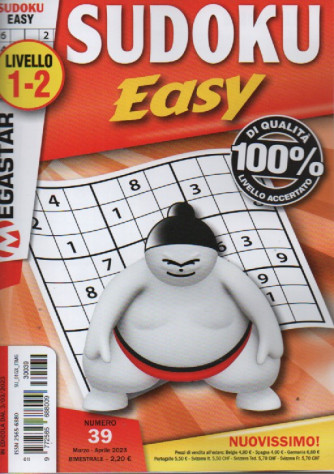 Sudoku Easy - n. 39 - livello 1-2 - marzo - aprile  2023 - bimestrale