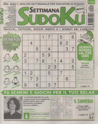 Settimana Sudoku - n.964-2 febbraio  2024 - settimanale