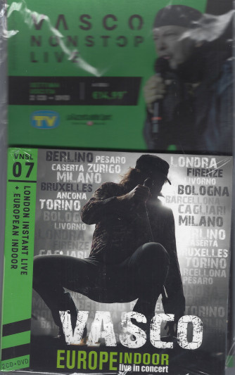 Vasco nonstoplive - settima uscita - 2 cd + dvd-London instant live + european indoor 5/7/2022 - settimanale