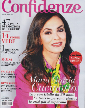 Confidenze - n.35 - 27 agosto  2024 - settimanale