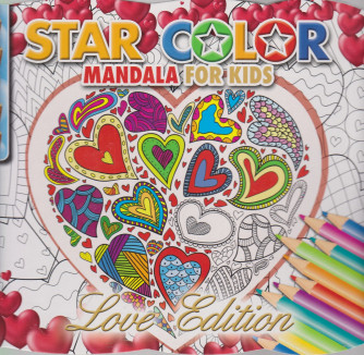 Star color mandala for kids - Love edition - n. 2 - bimestrale - gennaio - febbraio 2021
