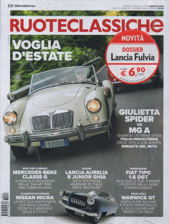 Ruoteclassiche - n.416 - agosto   2023 - mensile + Lancia Fulvia- 2 riviste