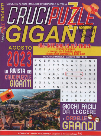 Crucipuzzle giganti - n. 24 - agosto  2023 - mensile